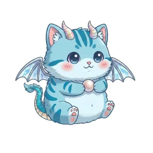 浅葱色のDraねこ