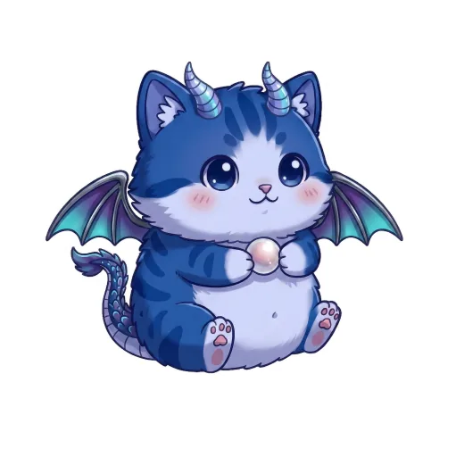 瑠璃色のDraねこ